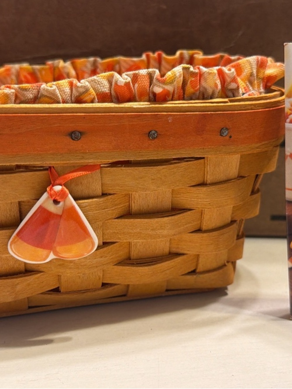 Retired 1999 Longaberger candy corn basket